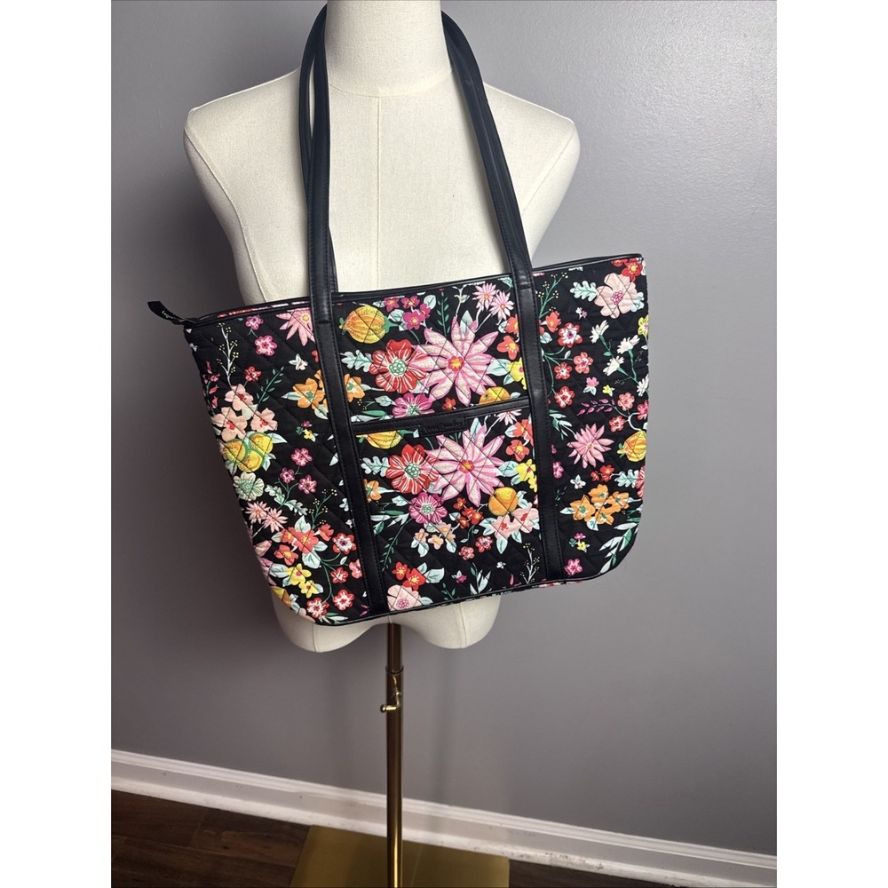 Vera Bradley Floral Quilted Cotton Tote Bag Multicolor